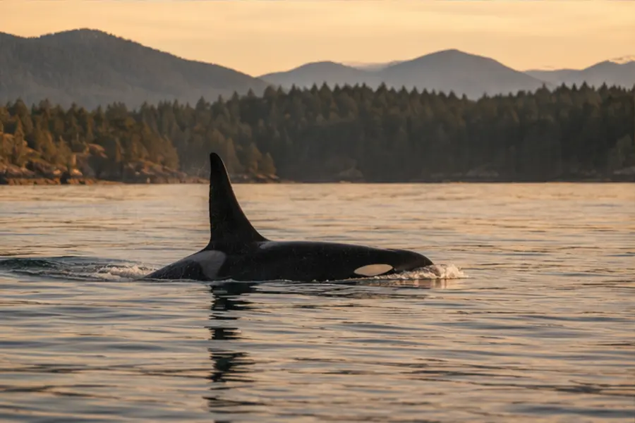 Orca surfacing